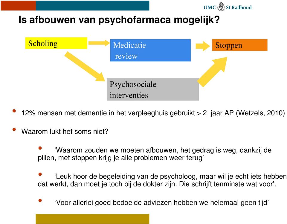 2010) Waarom lukt het soms niet?