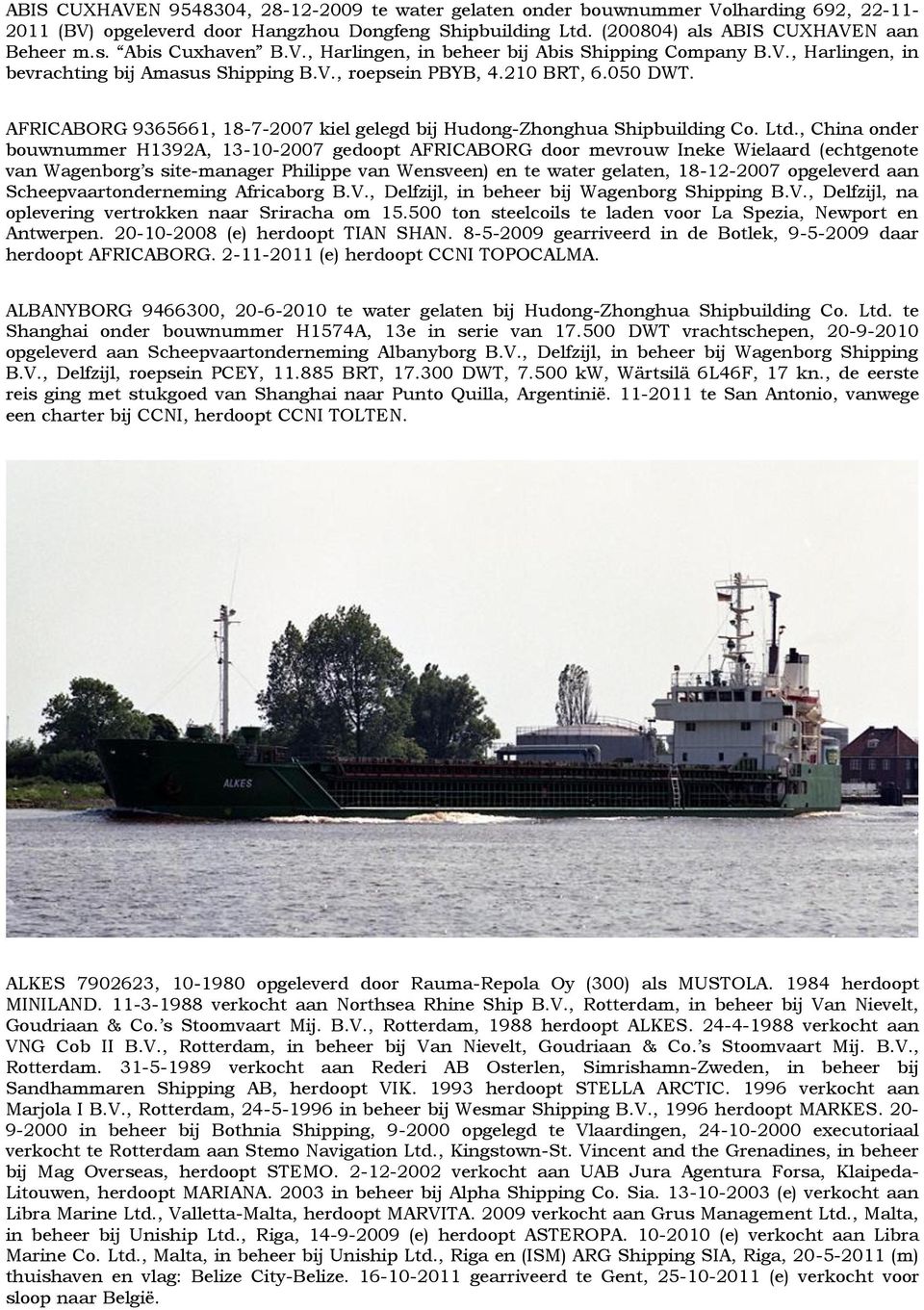 AFRICABORG 9365661, 18-7-2007 kiel gelegd bij Hudong-Zhonghua Shipbuilding Co. Ltd.