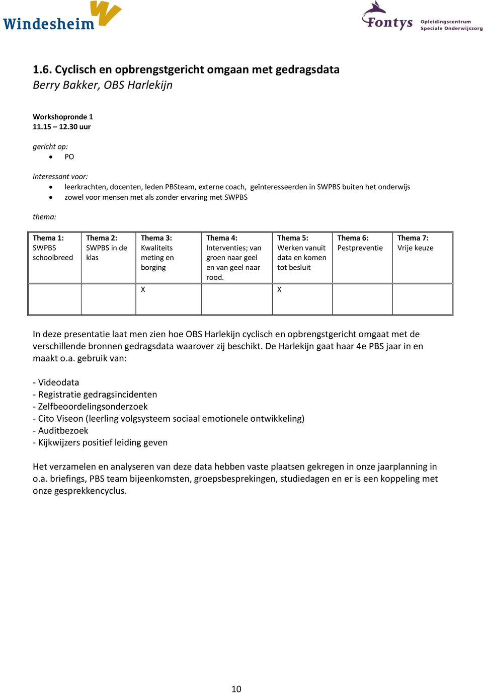 cyclisch en opbrengstgericht omgaa