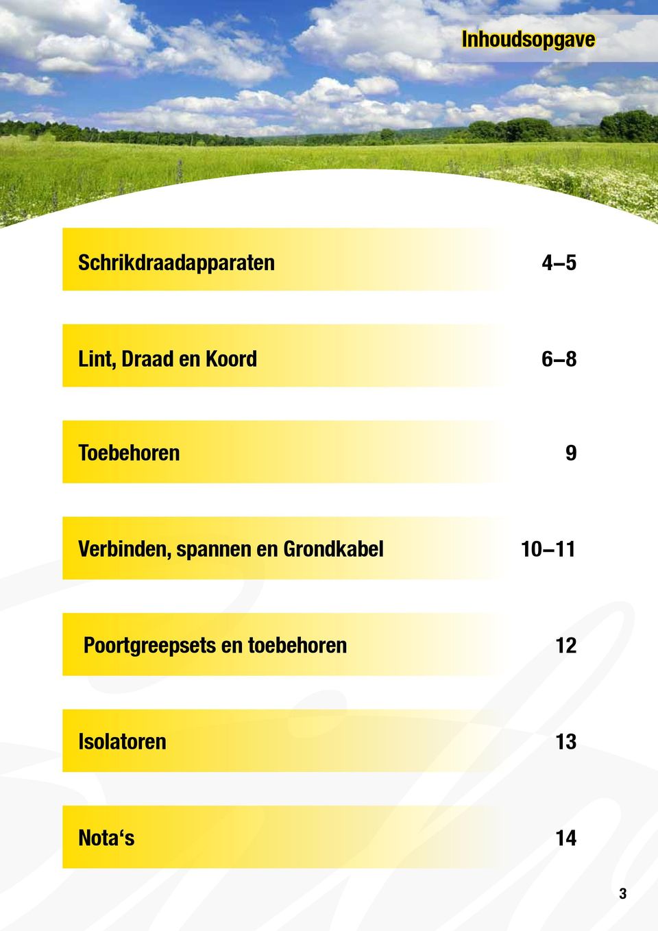 Verbinden, spannen en Grondkabel 10-11