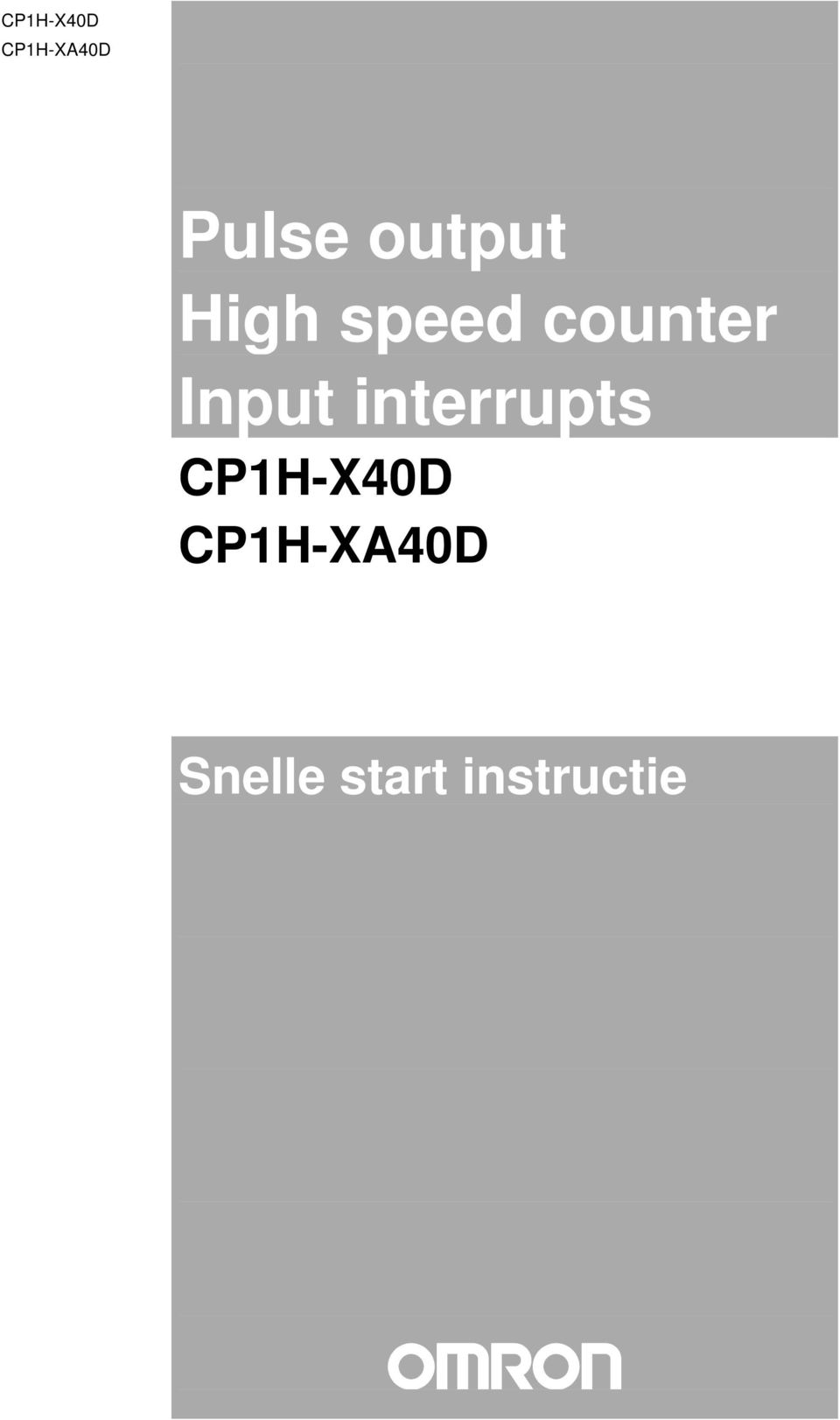 Input interrupts CP1H-X40D