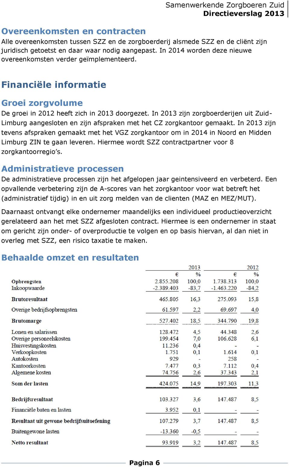 In 2013 zijn zorgboerderijen uit Zuid- Limburg aangesloten en zijn afspraken met het CZ zorgkantoor gemaakt.