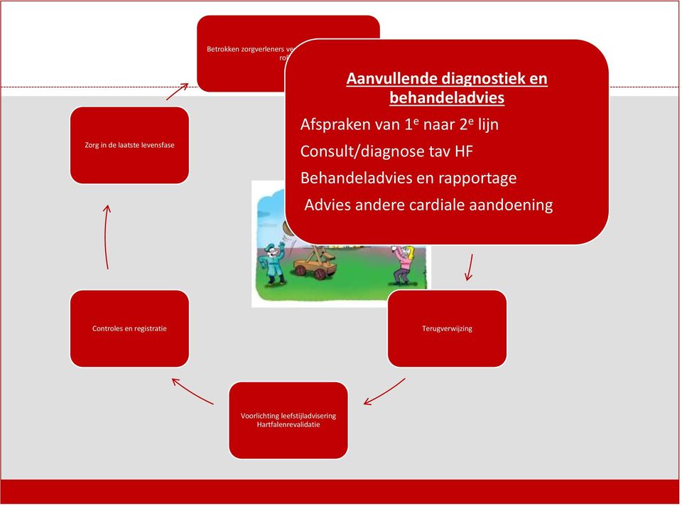 Consult/diagnose tav HF Behandeladvies en rapportage Advies andere cardiale