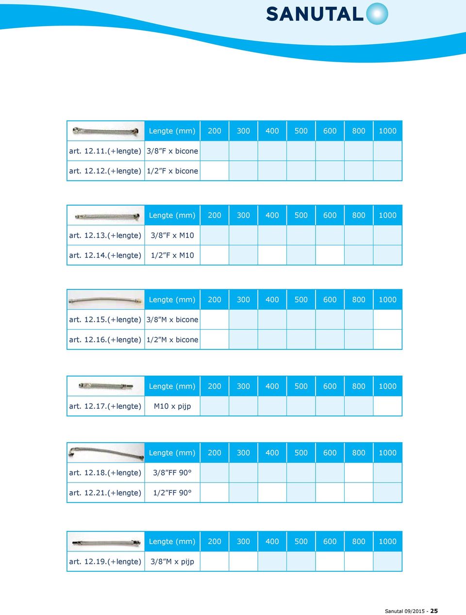 (+lengte) M x bicone Lengte (mm) 200 300 400 500 600 800 1000 art. 12.17.(+lengte) M10 x pijp Lengte (mm) 200 300 400 500 600 800 1000 art. 12.18.