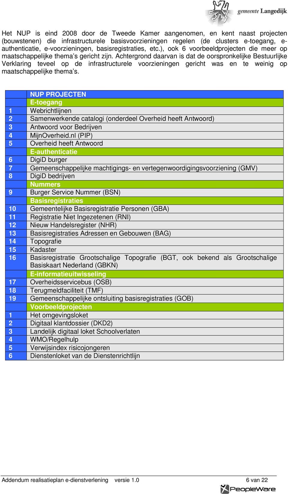 Achtergrond daarvan is dat de oorspronkelijke Bestuurlijke Verklaring teveel op de infrastructurele voorzieningen gericht was en te weinig op maatschappelijke thema s.