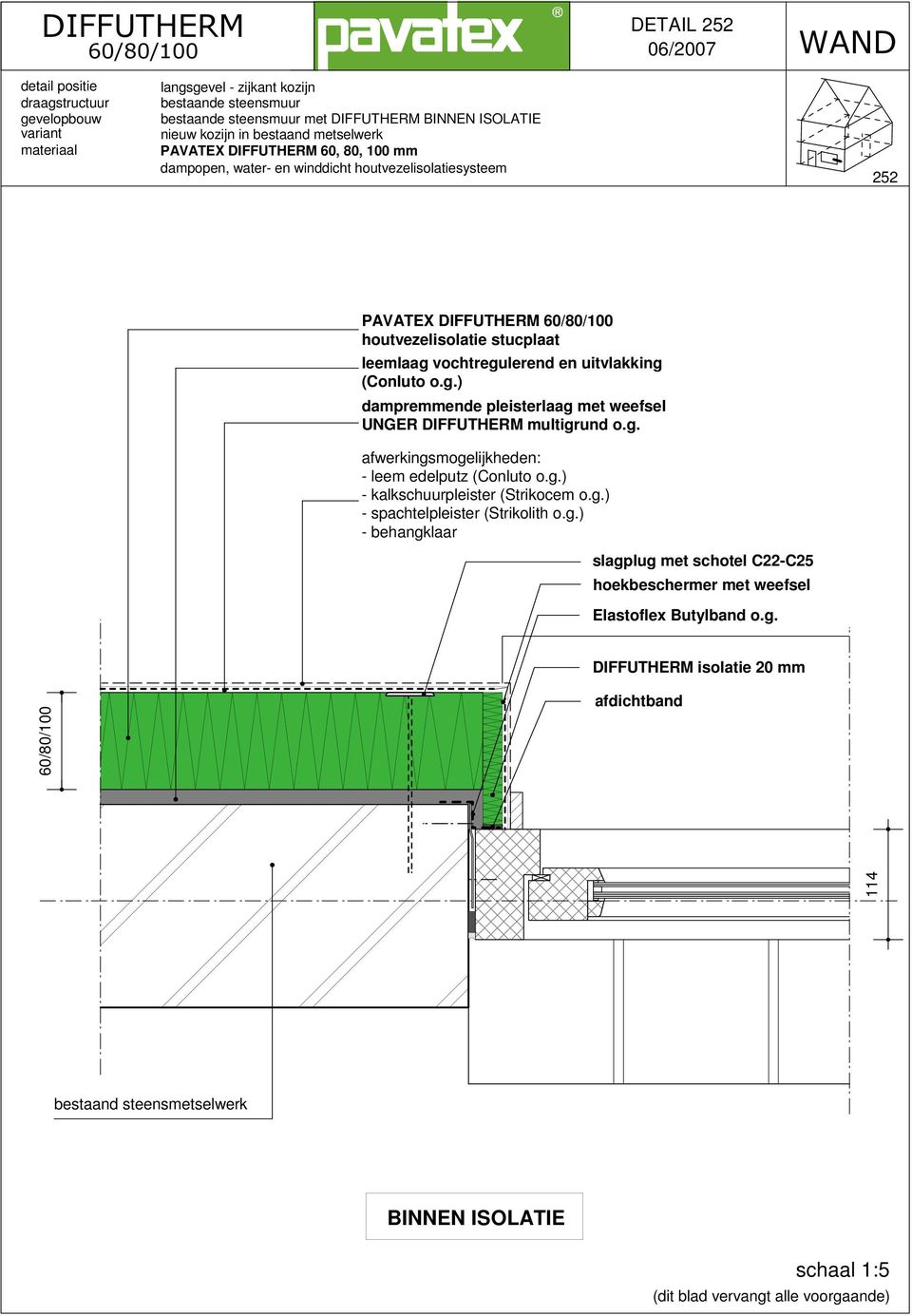 DIFFUTHERM hoekbeschermer met weefsel Elastoflex Butylband o.g.