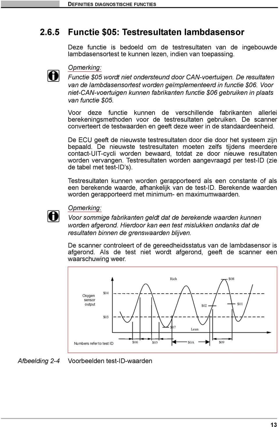 Voor niet-can-voertuigen kunnen fabrikanten functie $06 gebruiken in plaats van functie $05.