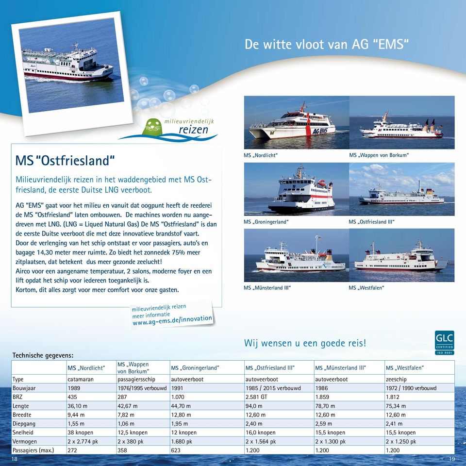 (LNG = Liqued Natural Gas) De MS Ostfriesland is dan de eerste Duitse veerboot die met deze innovatieve brandstof vaart.