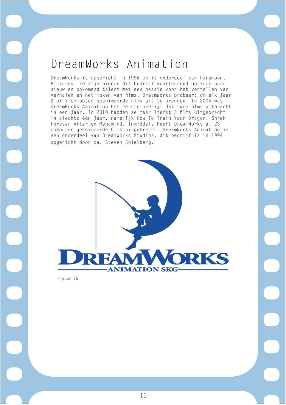 DreamWorks probeert om elk jaar 2 of 3 computer geanimeerde films uit te brengen. In 2004 was DreamWorks Animation het eerste bedrijf dat twee films uitbracht in een jaar.