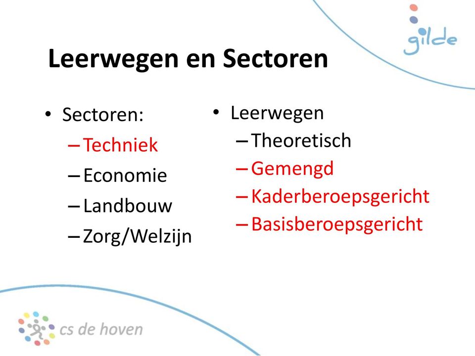 Zorg/Welzijn Leerwegen Theoretisch