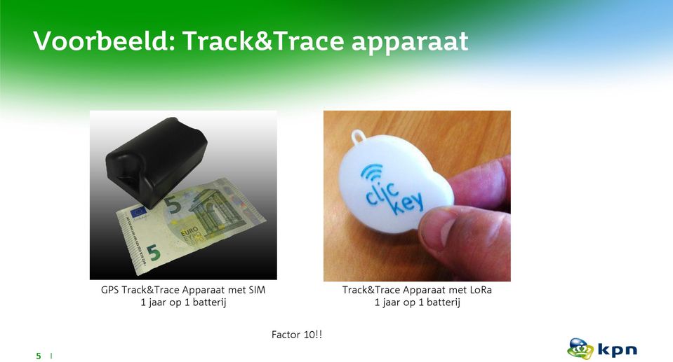 op 1 batterij Track&Trace Apparaat