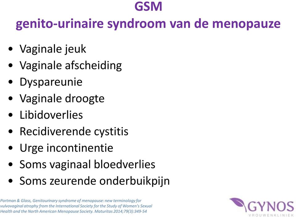 Portman & Glass, Genitourinary syndrome of menopause: new terminology for vulvovaginal atrophy from the