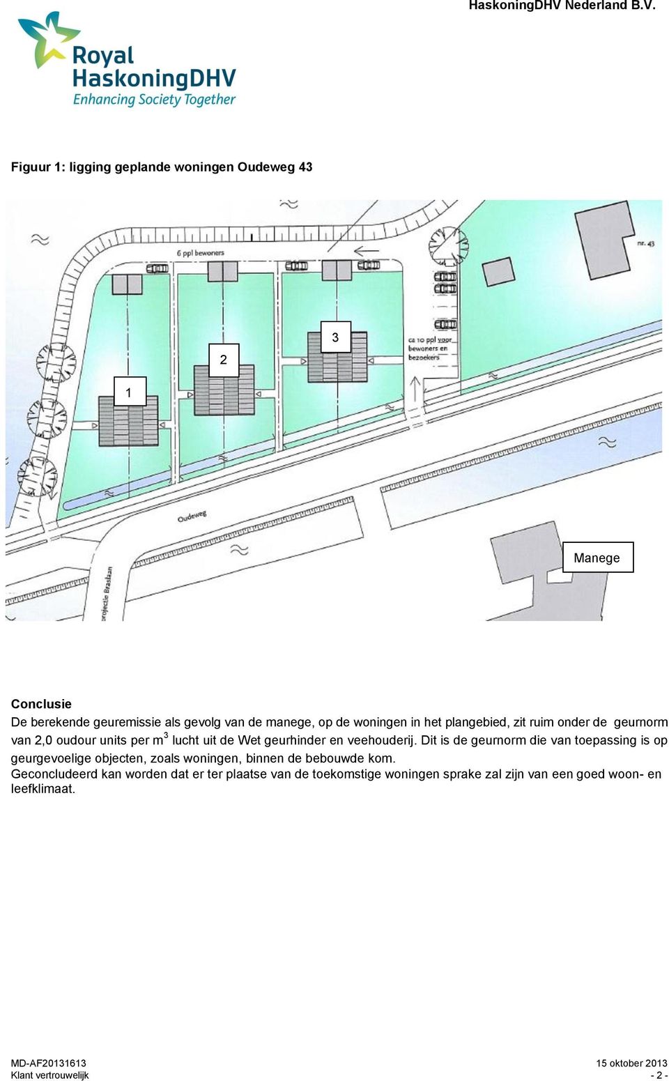 Dit is de geurnorm die van toepassing is op geurgevoelige objecten, zoals woningen, binnen de bebouwde kom.