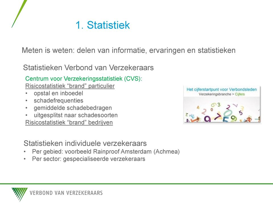 schadefrequenties gemiddelde schadebedragen uitgesplitst naar schadesoorten Risicostatistiek brand bedrijven