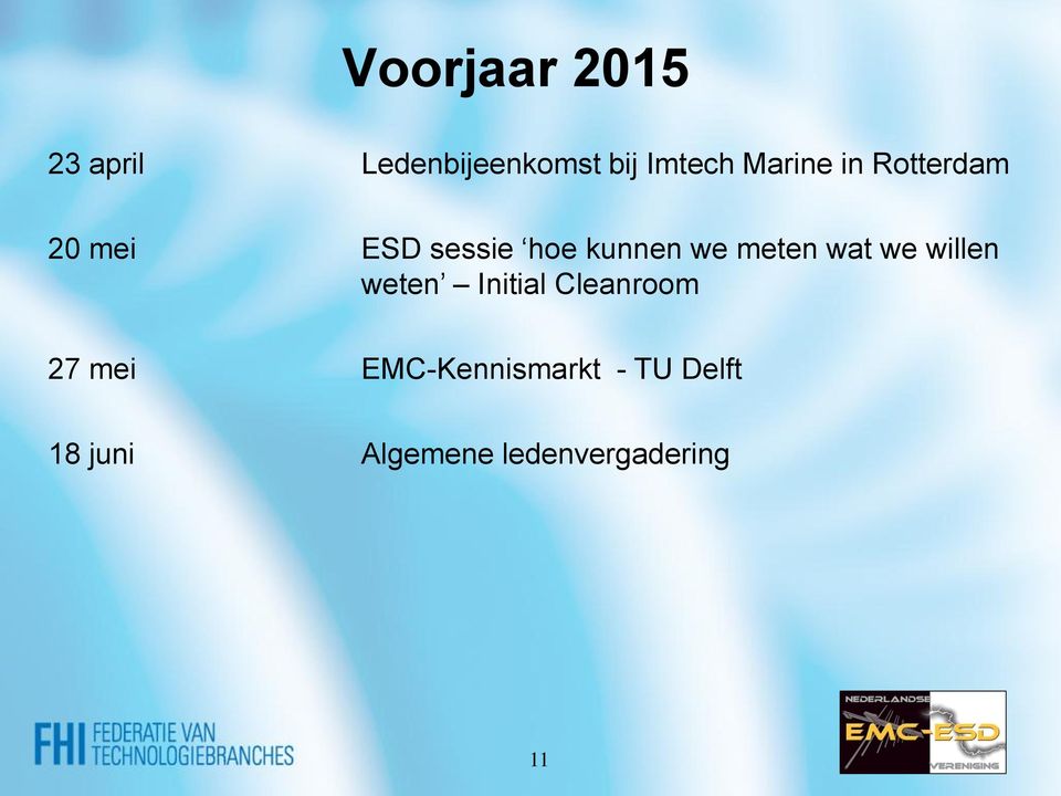 meten wat we willen weten Initial Cleanroom 27 mei