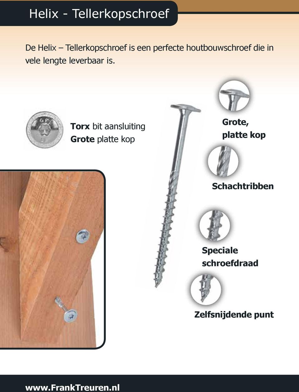 Torx bit aansluiting Grote platte kop Grote, platte kop