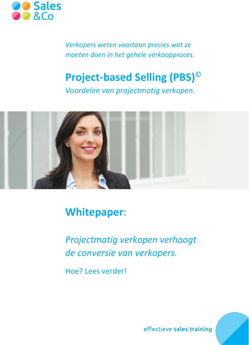 Project-based Selling (PBS) Voordelen van projectmatig