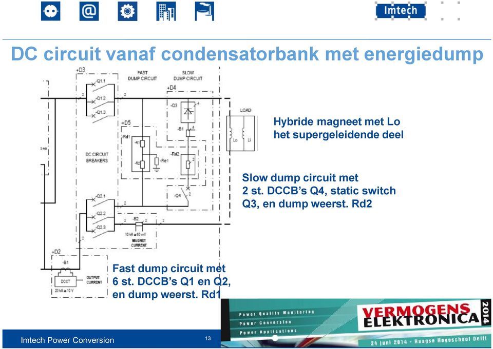 met 2 st. DCCB s Q4, static switch Q, en dump weerst.