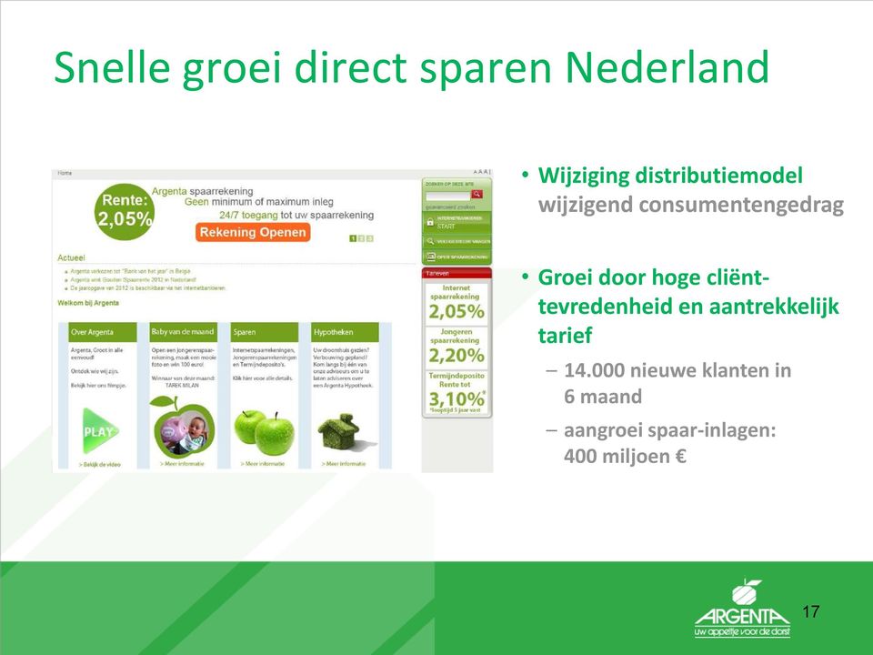 hoge cliënttevredenheid en aantrekkelijk tarief 14.