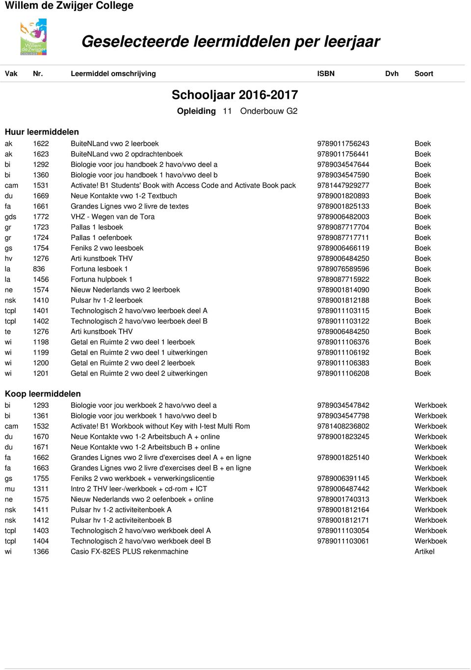 B1 Students' Book with Access Code and Activate Book pack du 1669 Neue Kontakte vwo 1-2 Textbuch fa 1661 Grandes Lignes vwo 2 livre de textes gds 1772 VHZ - Wegen van de Tora gr 1723 Pallas 1 lesboek