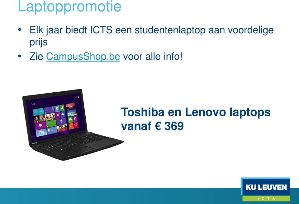 prijs Zie CampusShp.