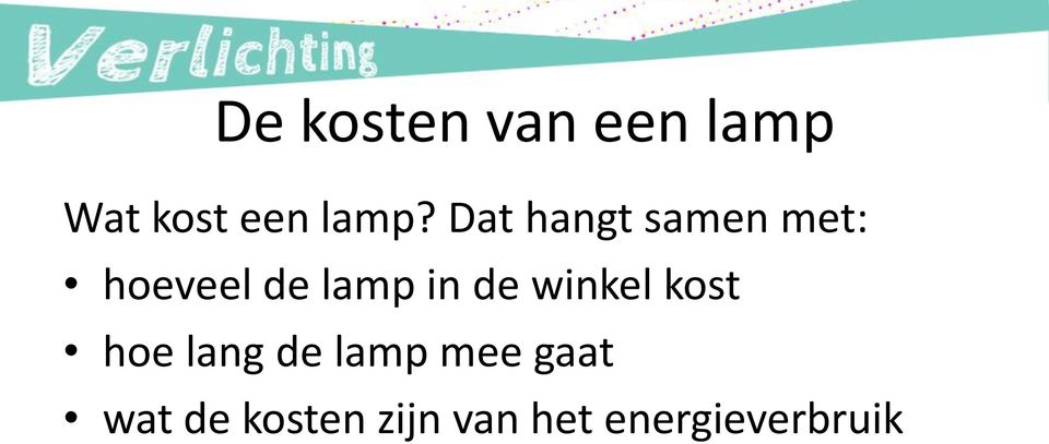 de winkel kost hoe lang de lamp mee gaat