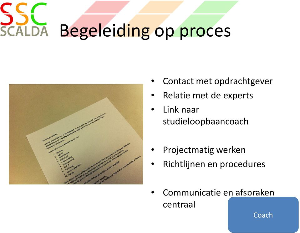 studieloopbaancoach Projectmatig werken