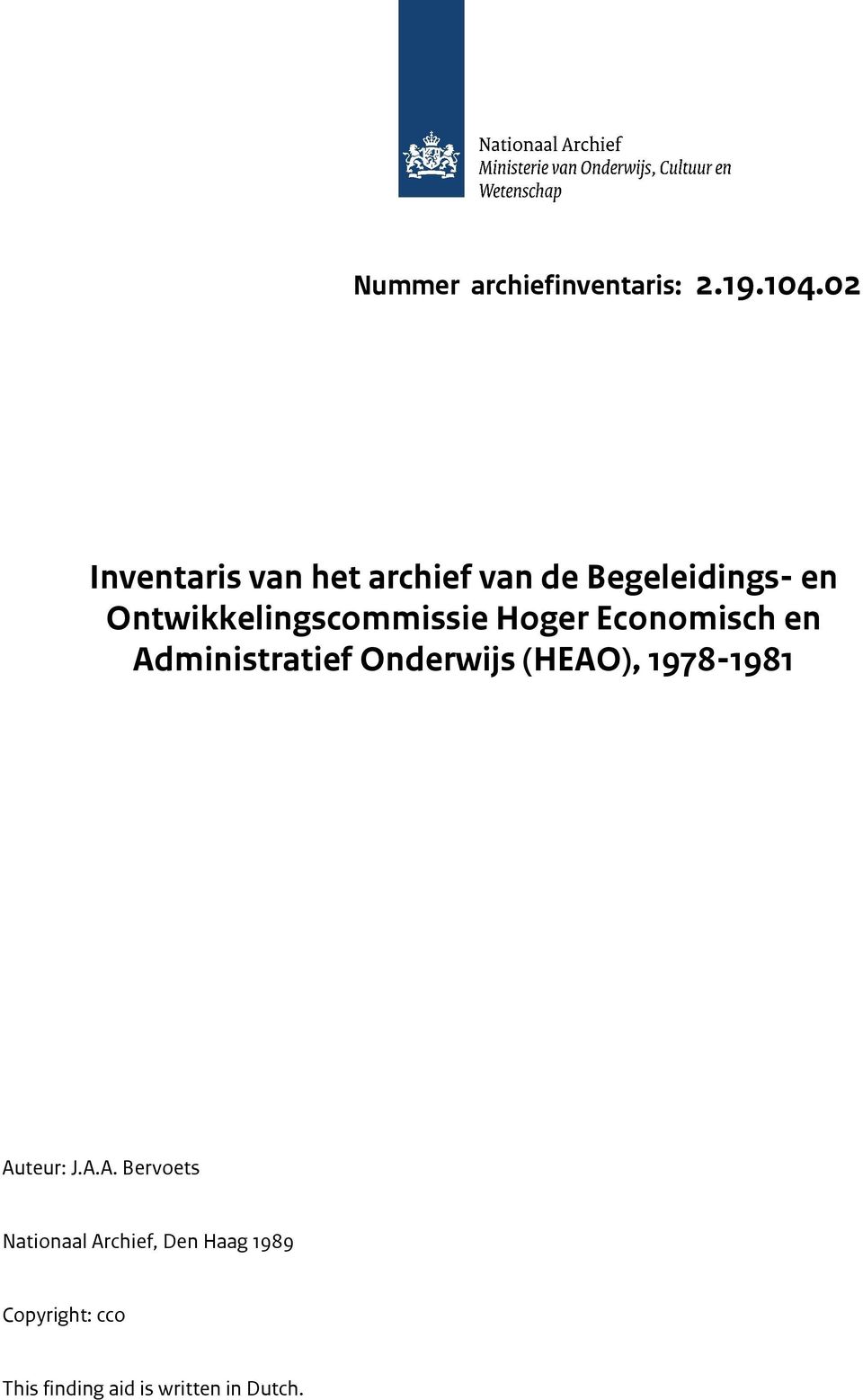 Ontwikkelingscommissie Hoger Economisch en Administratief Onderwijs