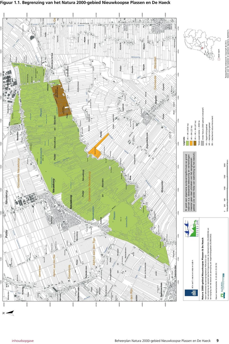 112000 Beheerplan Natura 2000-gebied Nieuwkoopse Plassen en De Haeck ter wijziging van het besluit tot aanwijzing als Vogelrichtlijngebied (NL9801063) Datum kaartproduktie: 9-10-2013 15:30:52-3 -4