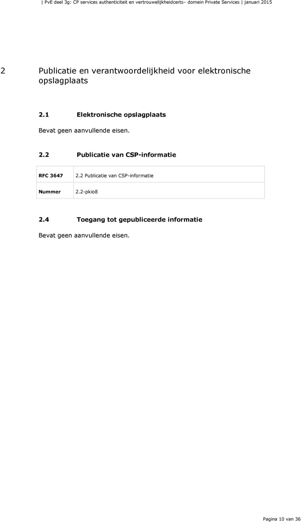 2 Publicatie van CSP-informatie 2.2 Publicatie van CSP-informatie 2.2-pkio8 2.