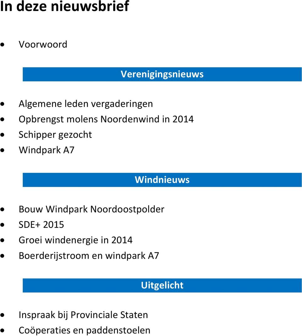 Bouw Windpark Noordoostpolder SDE+ 2015 Groei windenergie in 2014