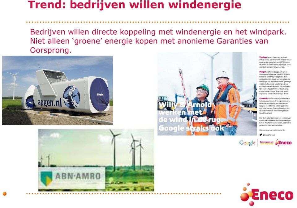 windenergie en het windpark.
