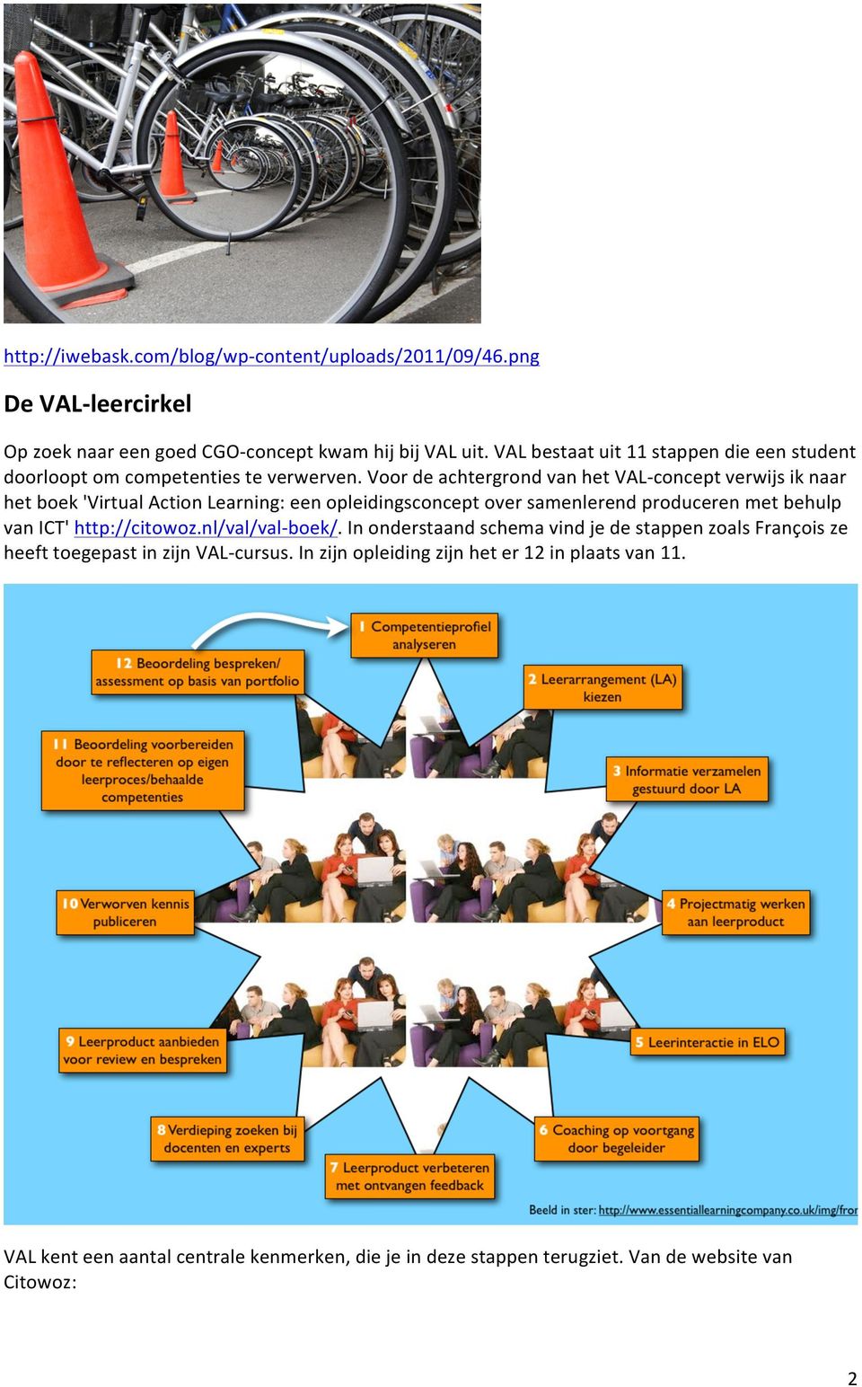 Voor de achtergrond van het VAL- concept verwijs ik naar het boek 'Virtual Action Learning: een opleidingsconcept over samenlerend produceren met behulp van ICT'