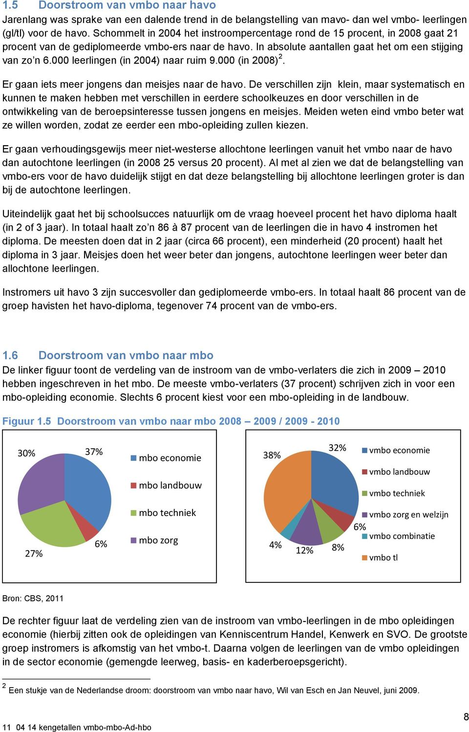 000 leerlingen (in 2004) naar ruim 9.000 (in 2008) 2. Er gaan iets meer jongens dan meisjes naar de havo.