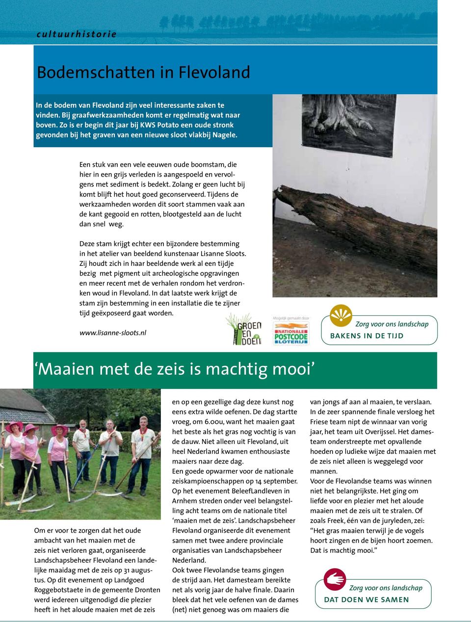 Een stuk van een vele eeuwen oude boomstam, die hier in een grijs verleden is aangespoeld en vervolgens met sediment is bedekt. Zolang er geen lucht bij komt blijft het hout goed geconserveerd.