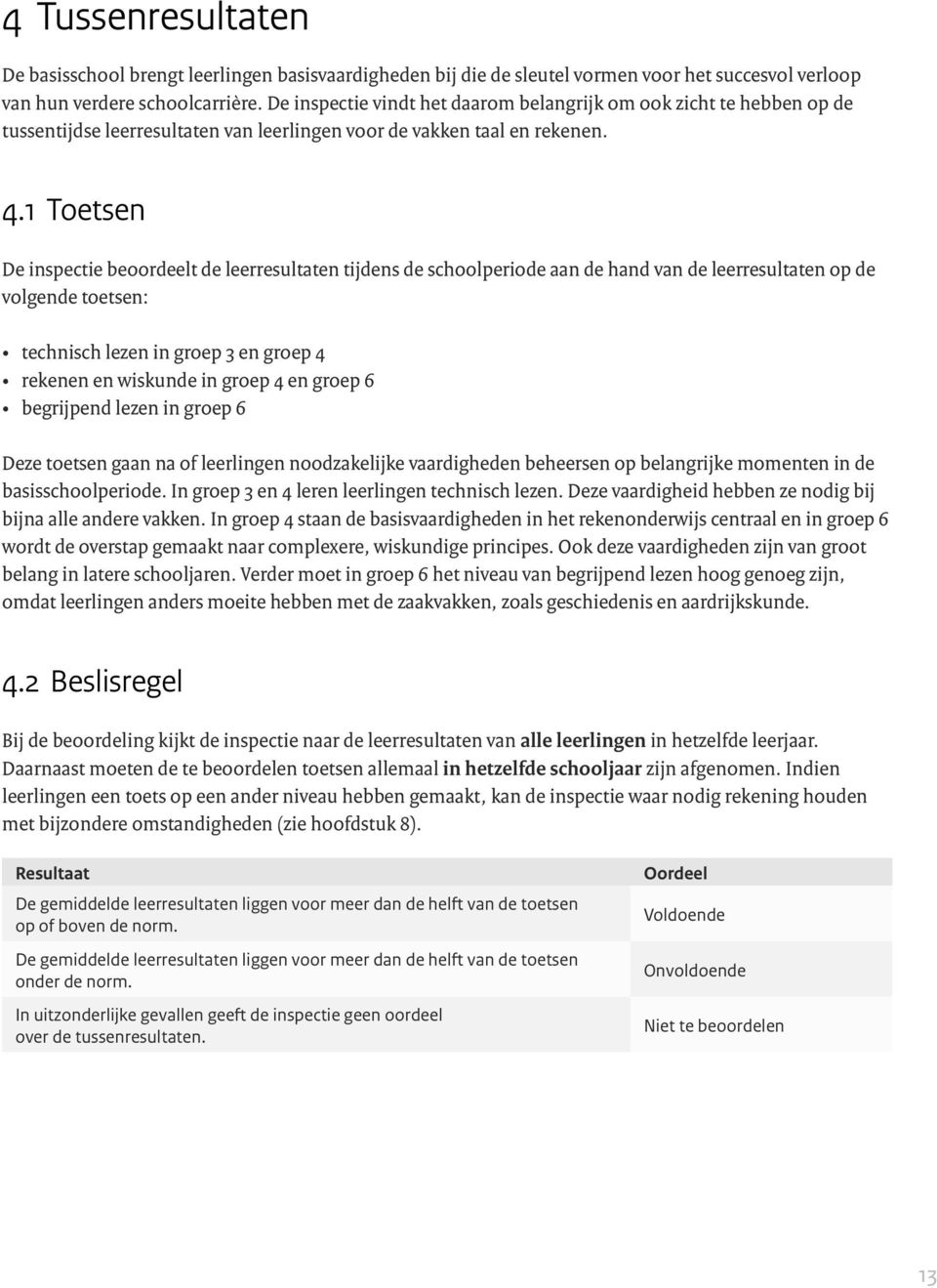 1 Toetsen De inspectie beoordeelt de leerresultaten tijdens de schoolperiode aan de hand van de leerresultaten op de volgende toetsen: k\z_e`jz_c\q\e`e^if\g*\e^if\g+ i\b\e\e\en`jble[\`e^if\g+\e^if\g-