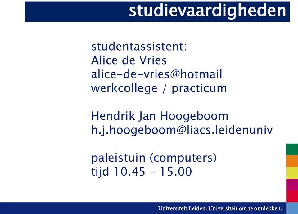 practicum Hendrik Jan Hoogeboom h.j.