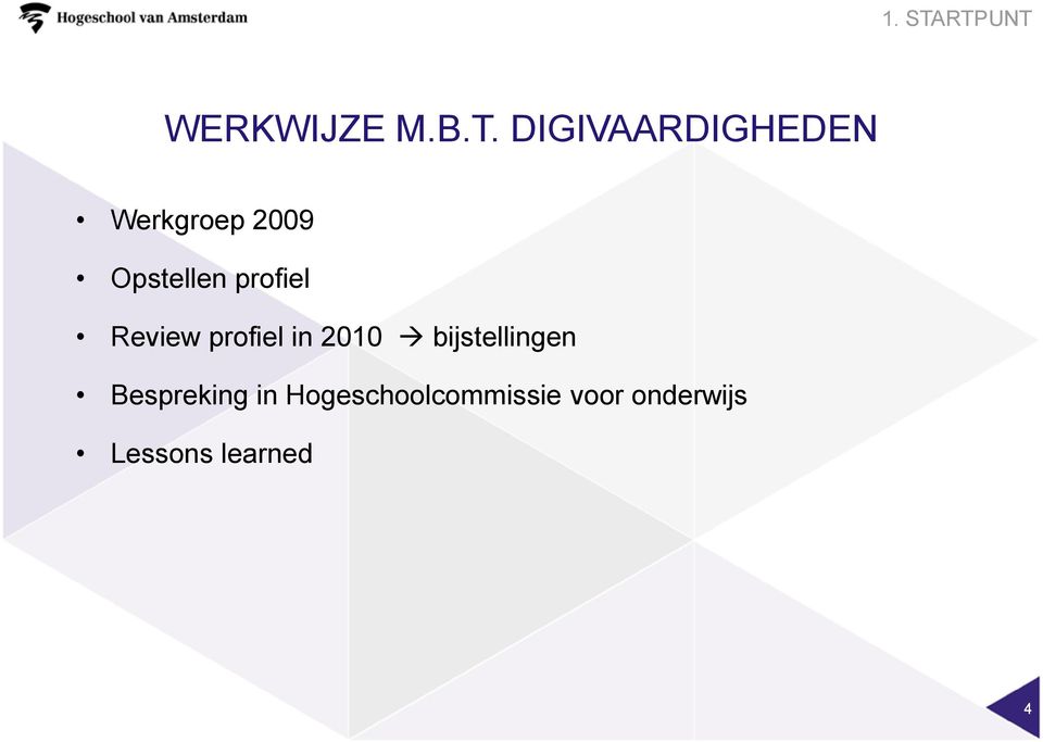 Werkgroep 2009 Opstellen profiel Review