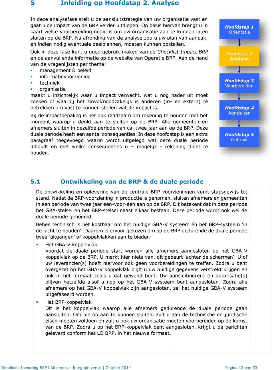 Na afronding van de analyse zou u uw plan van aanpak, en indien nodig eventuele deelplannen, moeten kunnen opstellen.