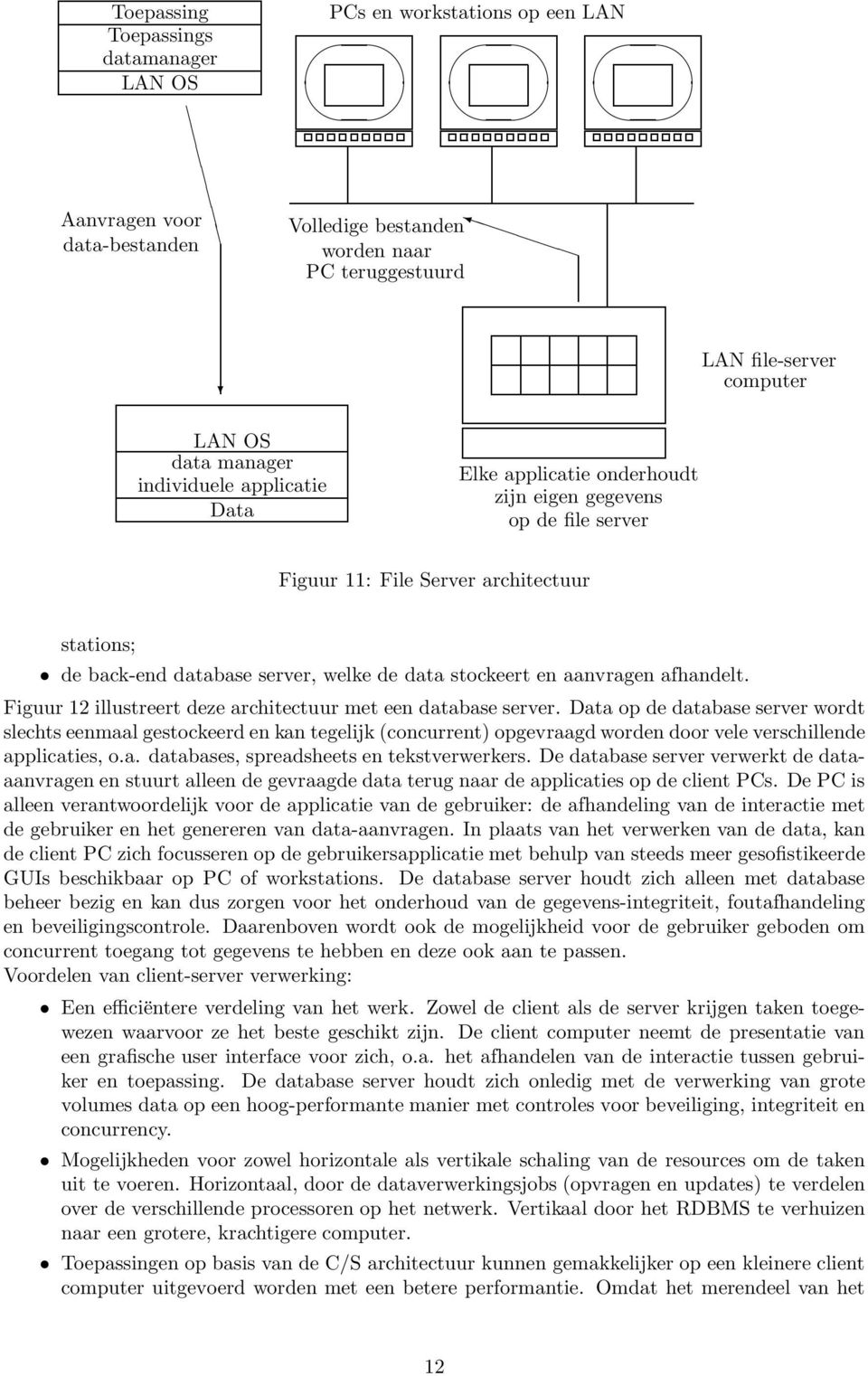 aanvragen afhandelt. Figuur 12 illustreert deze architectuur met een database server.