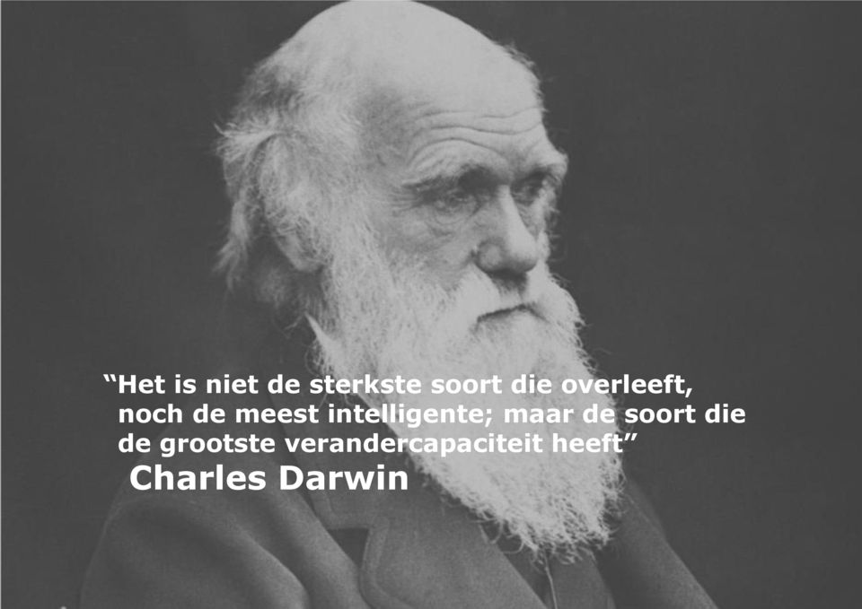 grootste verandercapaciteit heeft Charles Darwin