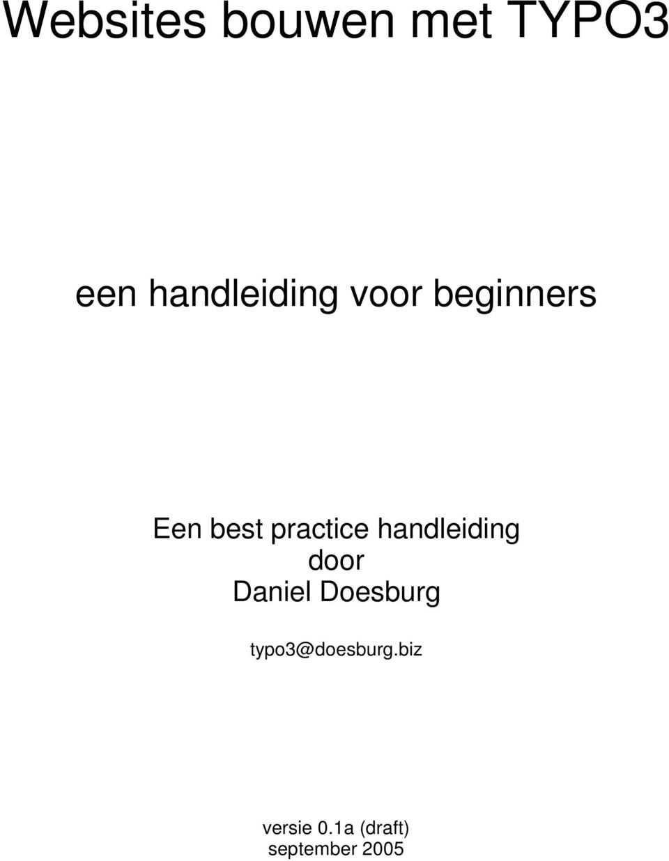 practice handleiding door Daniel