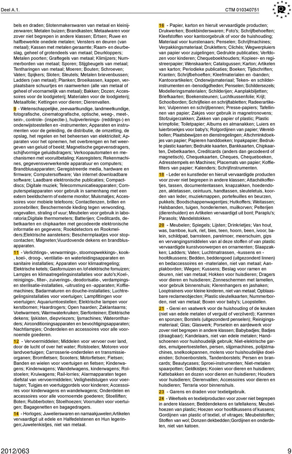 metalen; Vensters en deuren (van metaal); Kassen met metalen geraamte; Raam- en deurbeslag, geheel of grotendeels van metaal; Deurkloppers; Metalen poorten; Graftegels van metaal; Klimijzers;