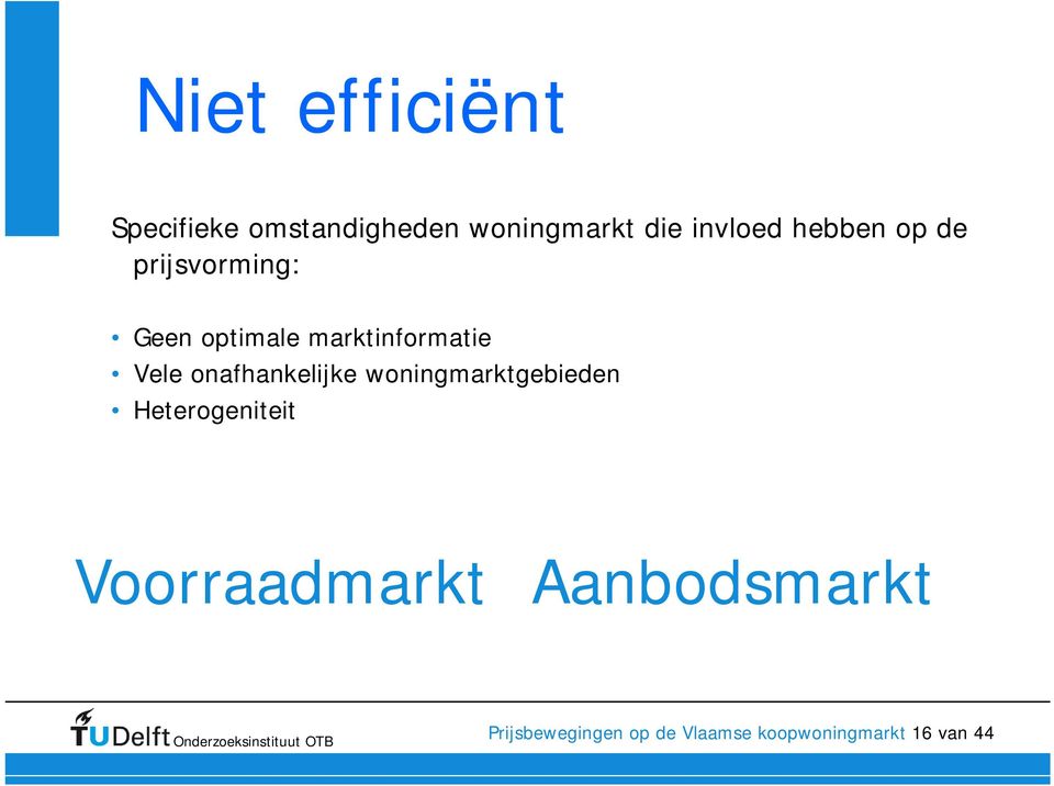 onafhankelijke woningmarktgebieden Heterogeniteit Voorraadmarkt