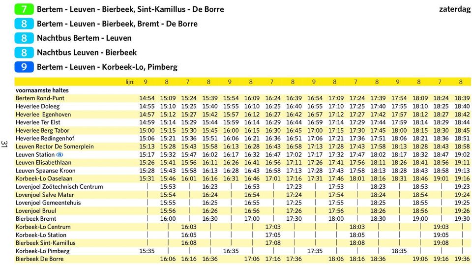 1:25 1:40 Heverlee Egenhoven 14:5 15:12 15:2 15:42 15:5 16:12 16:2 16:42 16:5 1:12 1:2 1:42 1:5 1:12 1:2 1:42 Heverlee Ter Elst 14:5 15:14 15:2 15:44 15:5 16:14 16:2 16:44 16:5 1:14 1:2 1:44 1:5 1:14