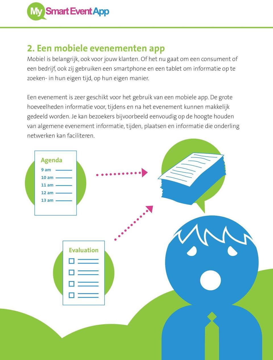 manier. Een evenement is zeer geschikt voor het gebruik van een mobiele app.