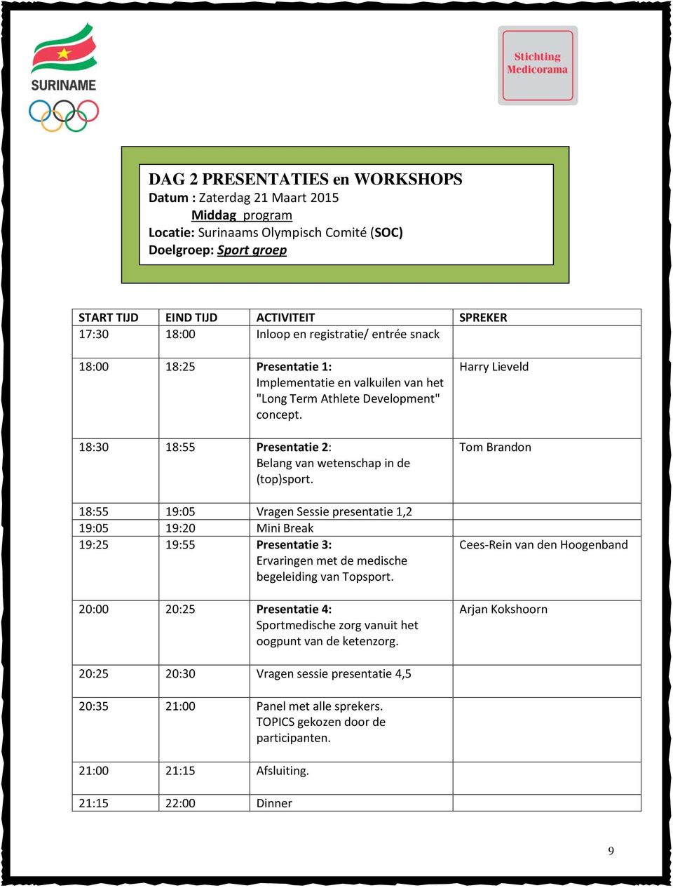 18:30 18:55 Presentatie 2: Belang van wetenschap in de (top)sport.