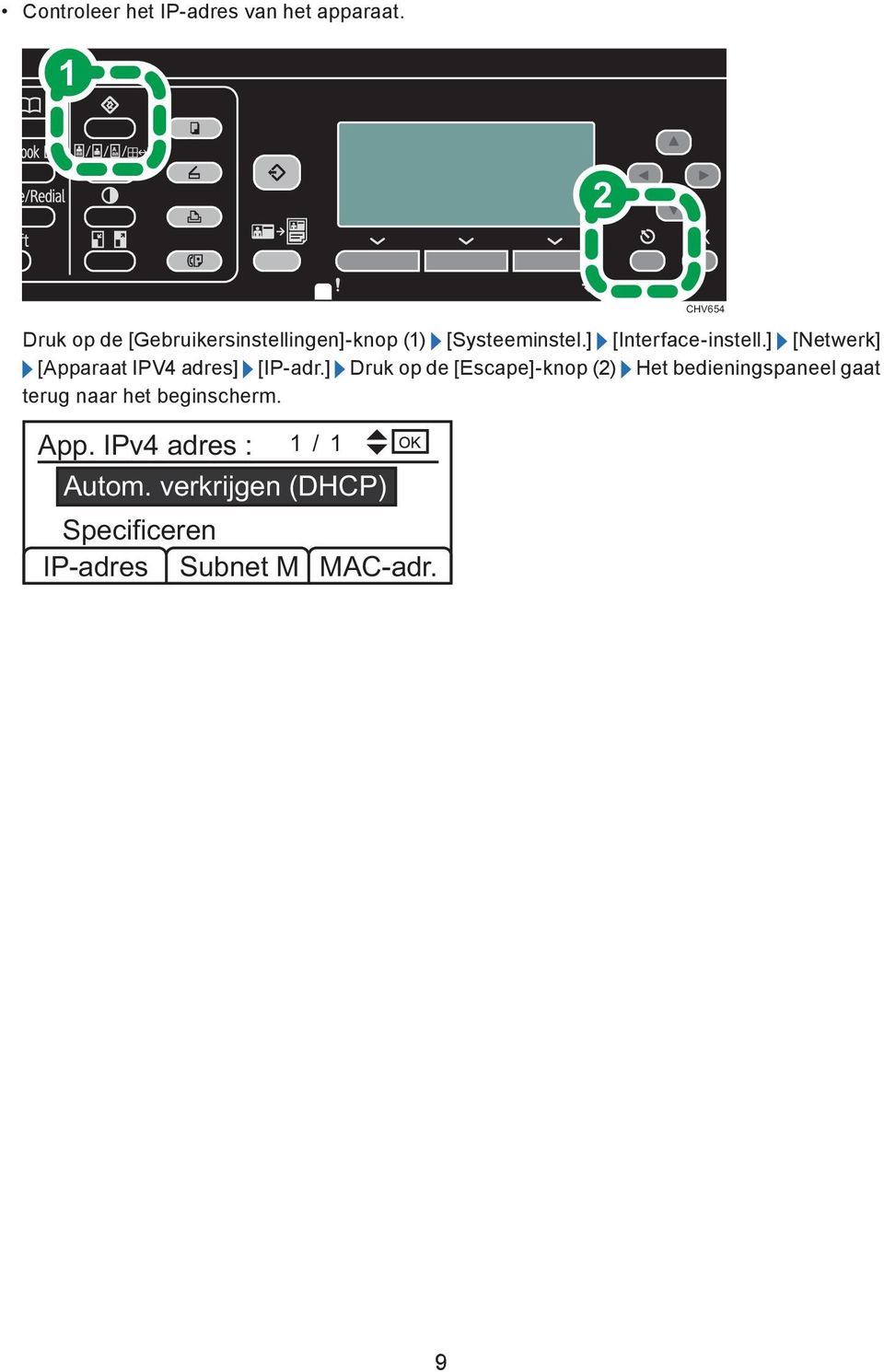 ] [Netwerk] [Apparaat IPV4 adres] [IP-adr.