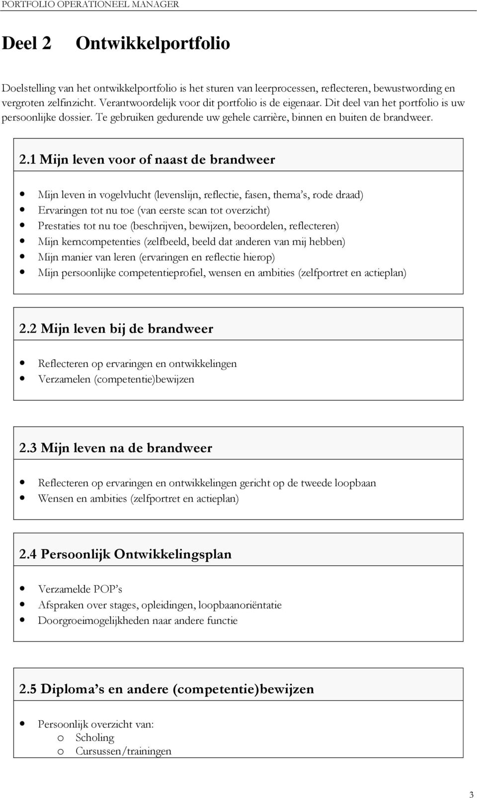 1 Mijn leven voor of naast de brandweer Mijn leven in vogelvlucht (levenslijn, reflectie, fasen, thema s, rode draad) Ervaringen tot nu toe (van eerste scan tot overzicht) Prestaties tot nu toe