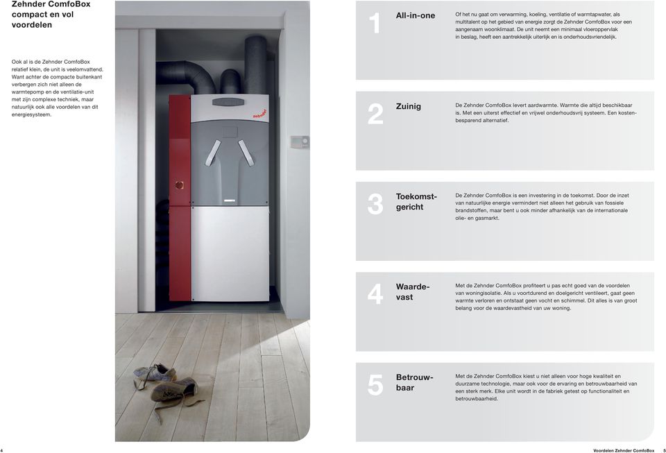 Ook al is de Zehnder ComfoBox relatief klein, de unit is veelomvattend.